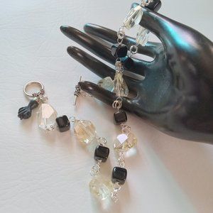 Rock Crystal & Black Onyx Figa Choker